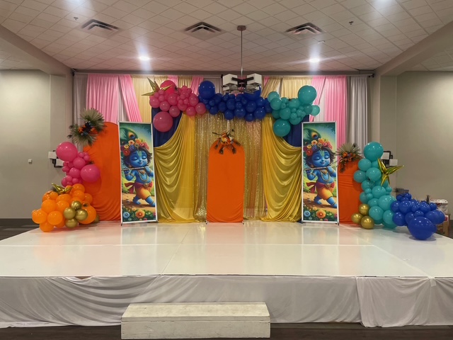 Colorful kids birthday backdrop
